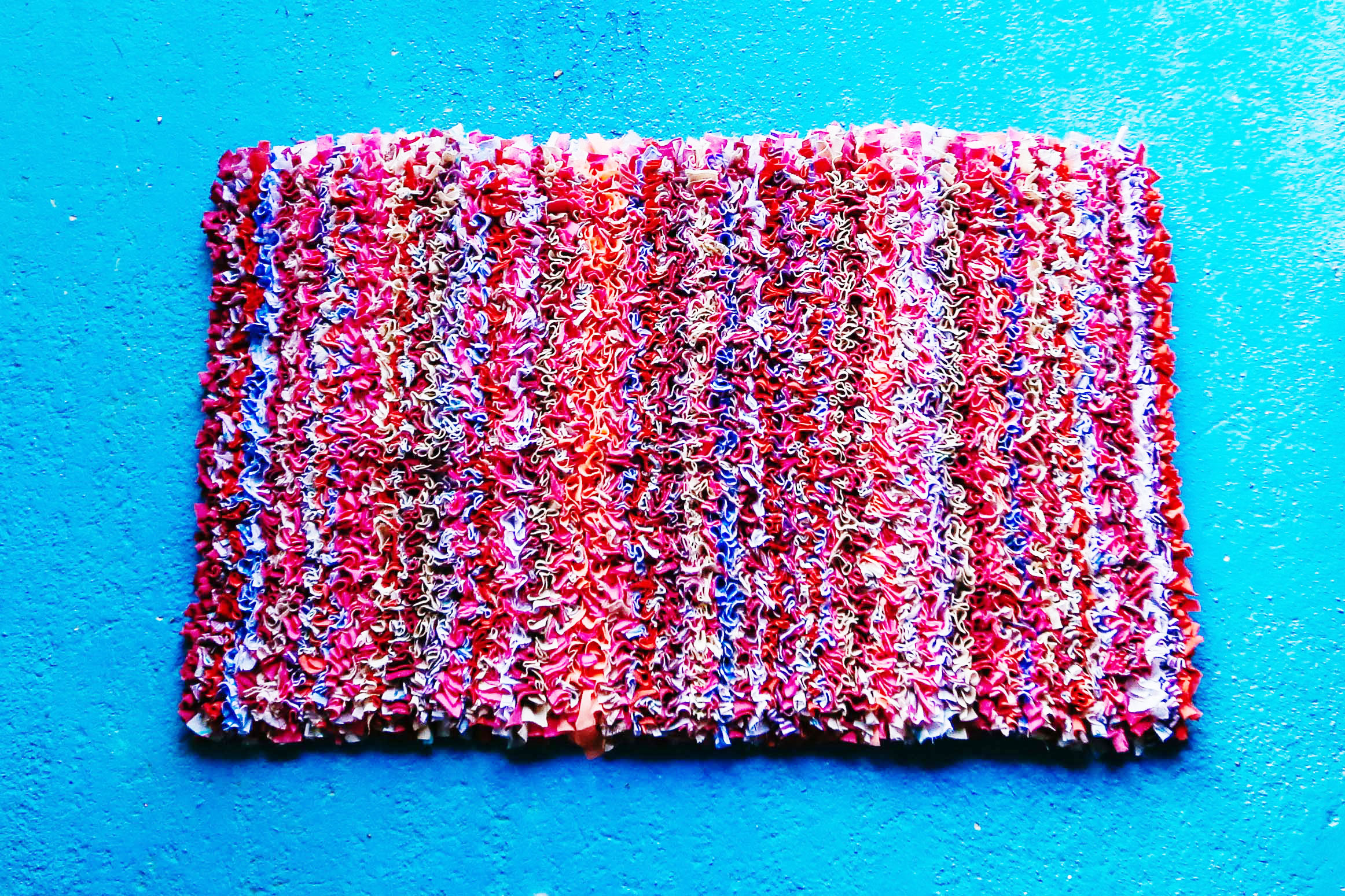 Handmade Pink Rag Rug 