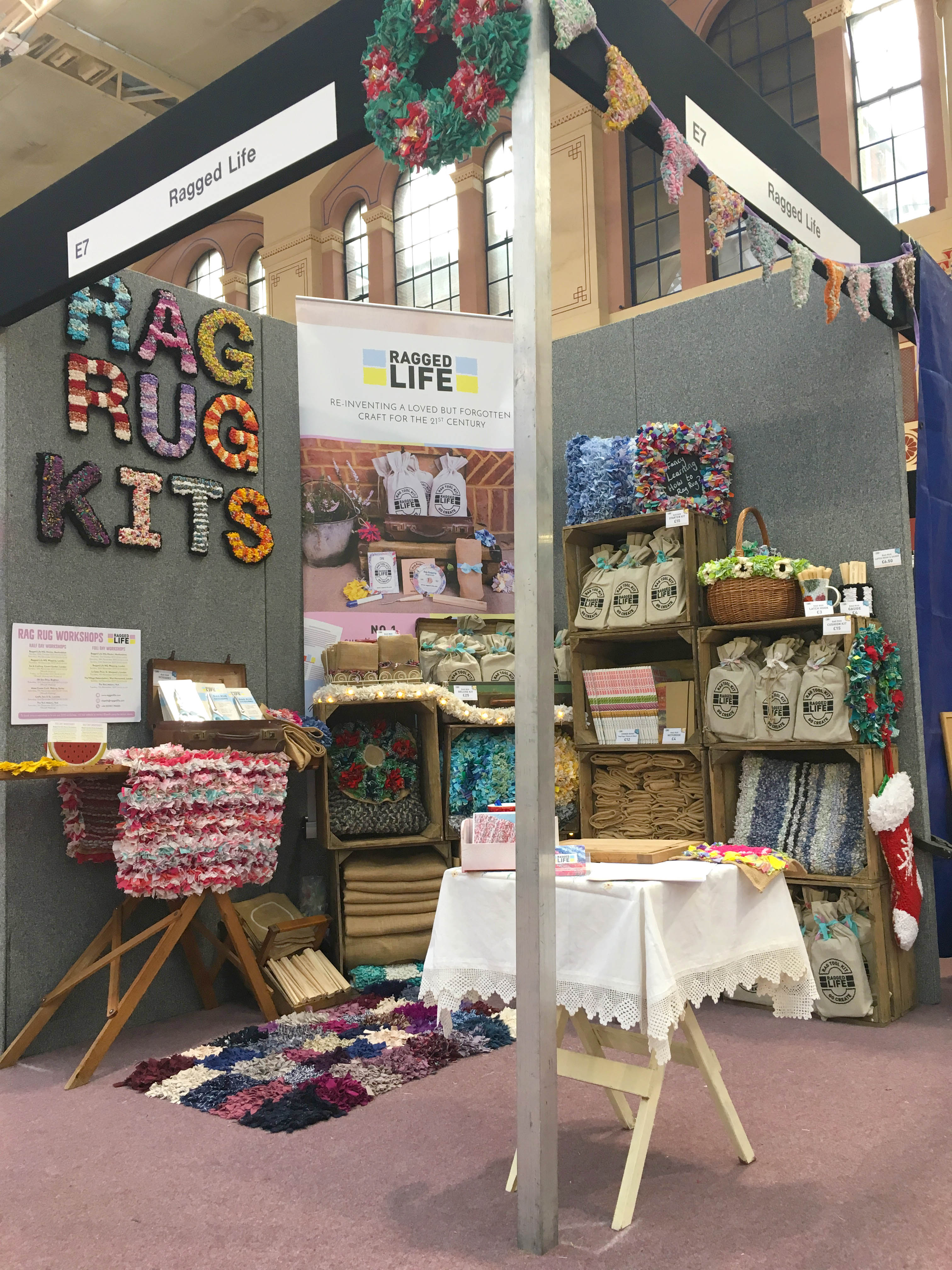 Rag Rug Pieces at the Knitting and Stitching Show at Alexandra Palace 2017