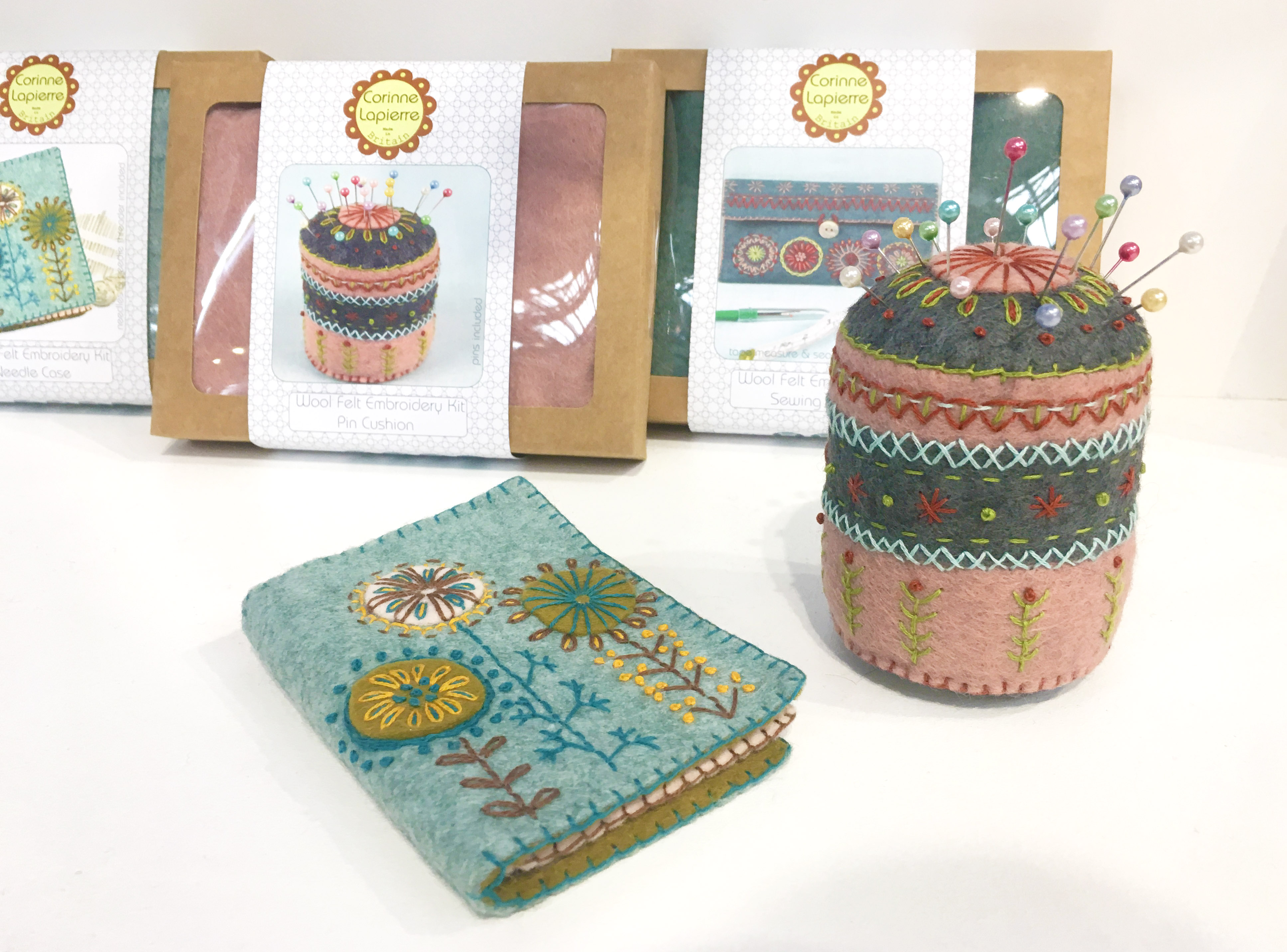 Corinne lapierre Wool felt embroidery kits