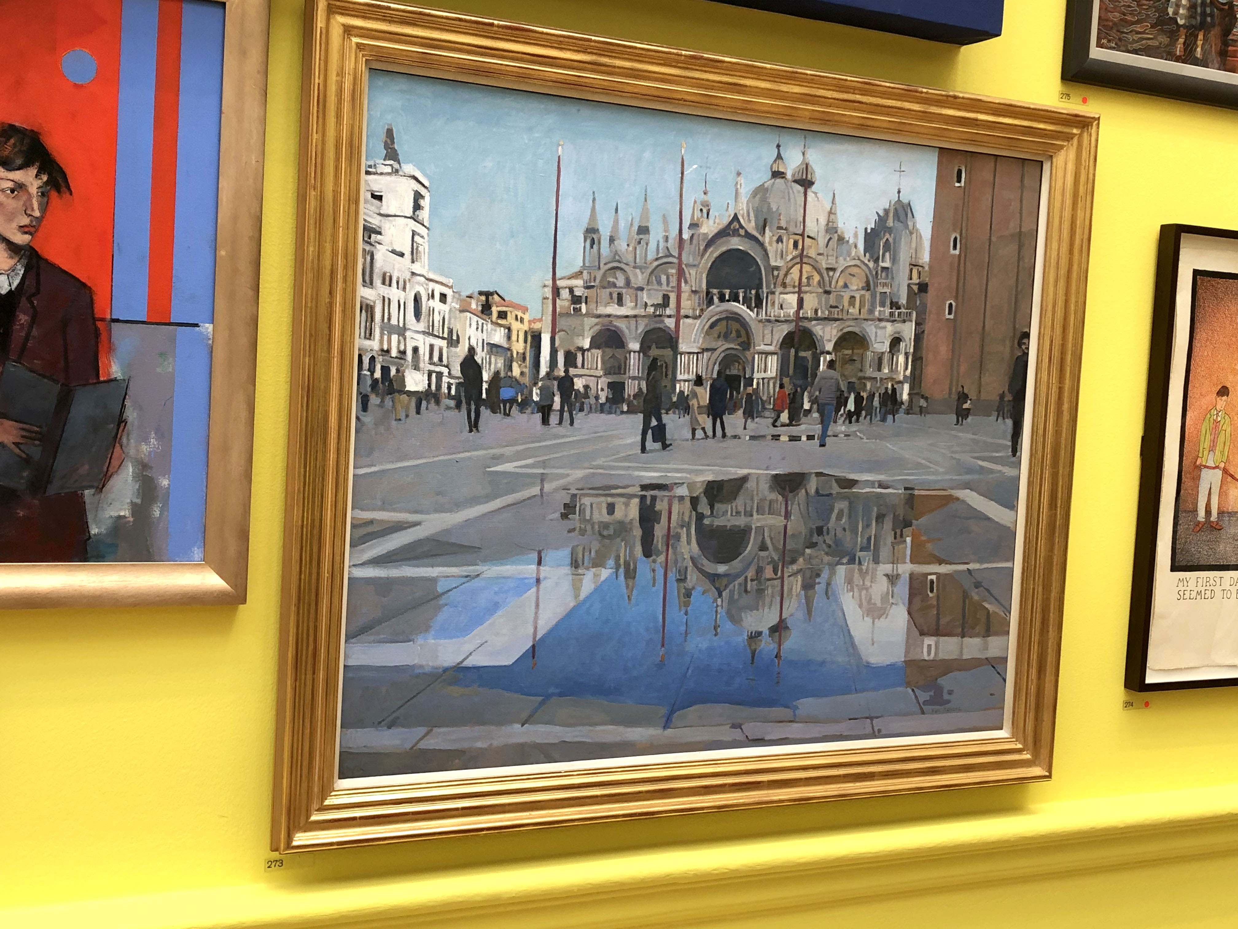 St Mark's Square Venice Artwork Royal Academy Summer Exhibition 2018. Aqua Alta, Venice by Ken Howard 