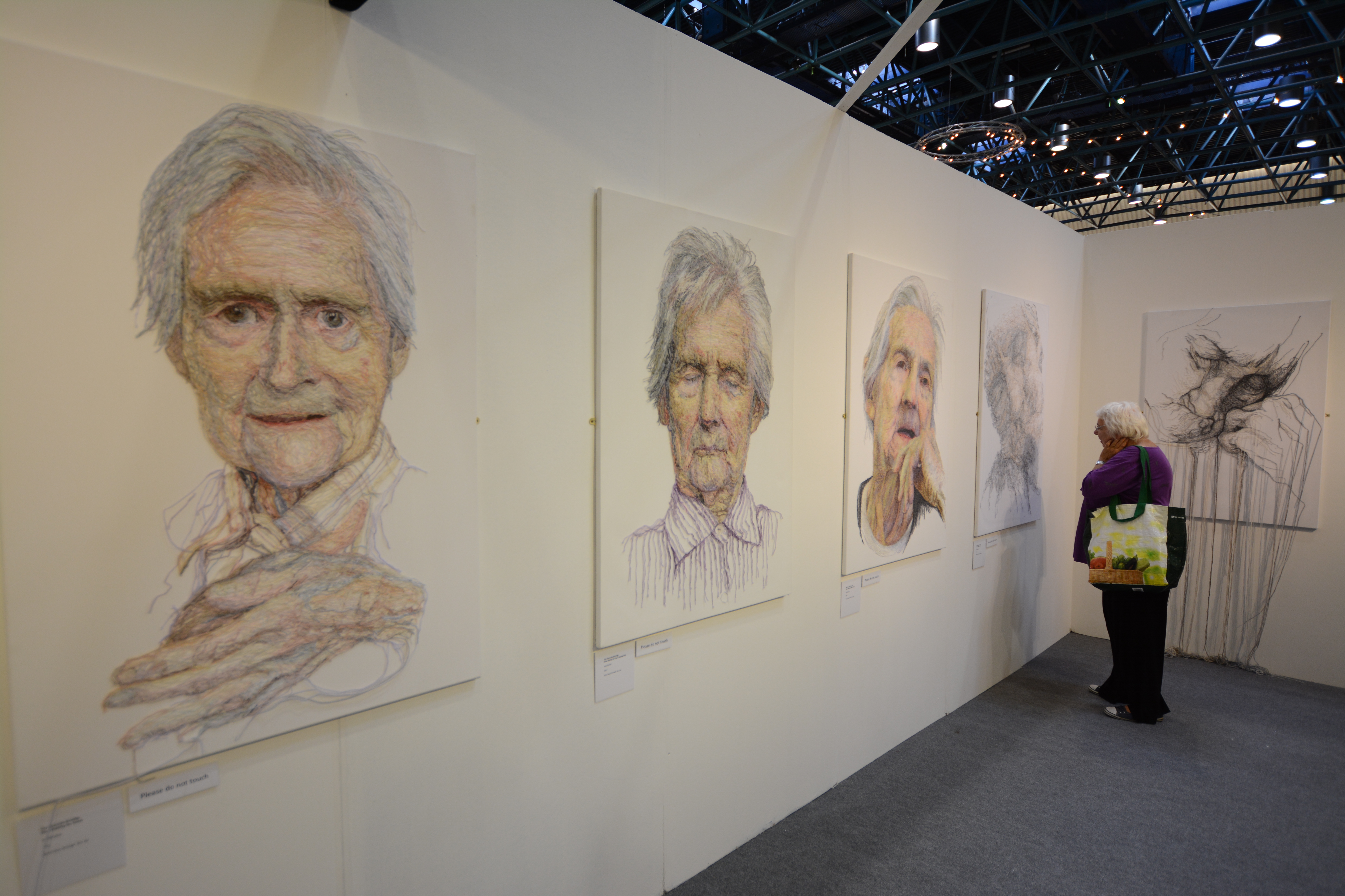 The Dementia Darnings by Jenni Dutton at the London knitting and stitching show