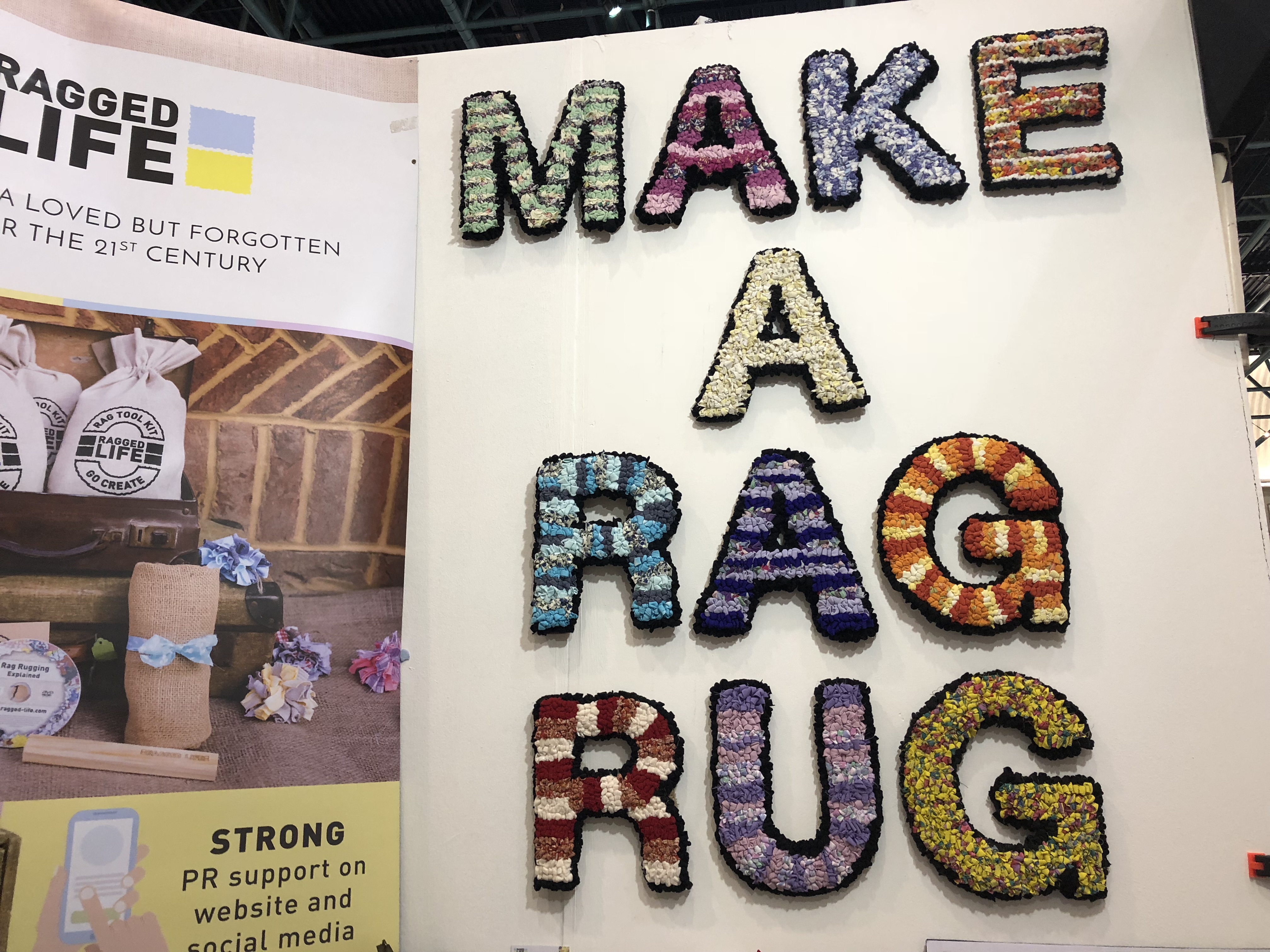 Make a Rag Rug Letters made using textile waste