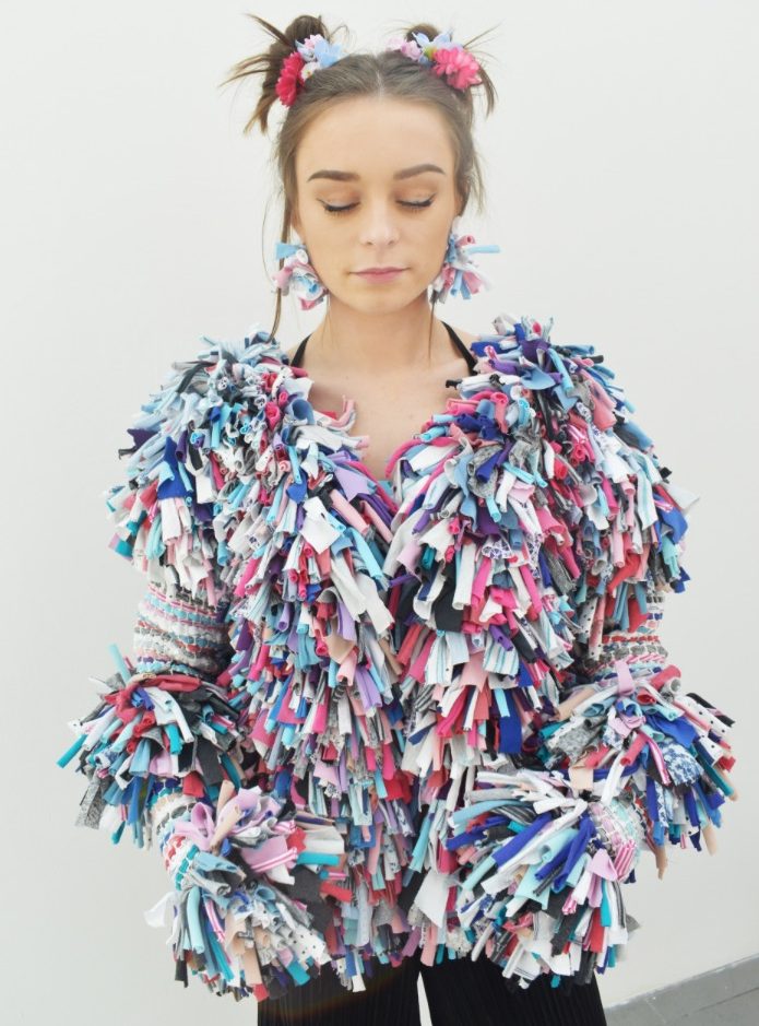 Textile Designer Judith Edmondson and her rag jacket