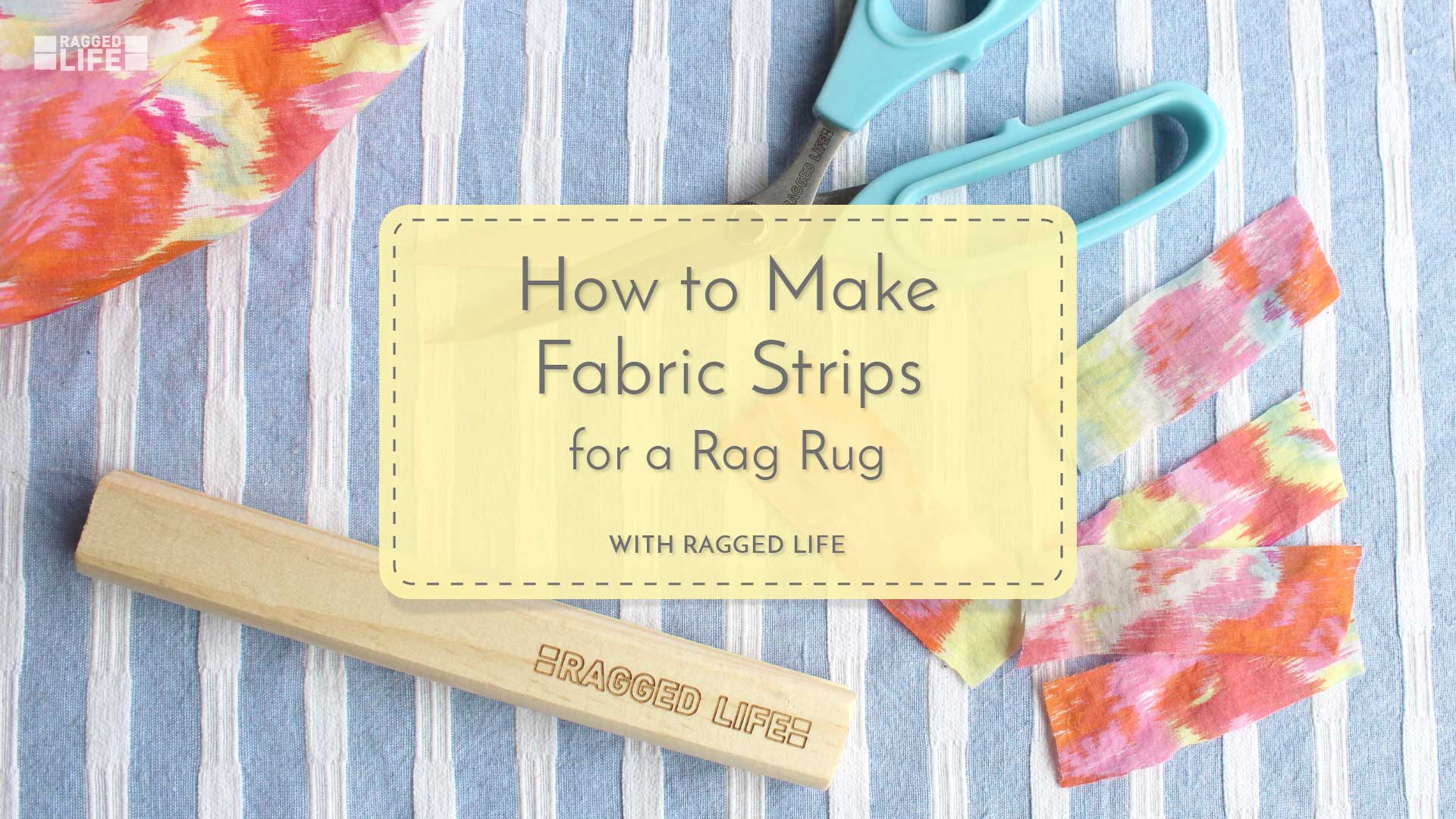 How to make strips for a rag rug video with Ragged Life on YouTube