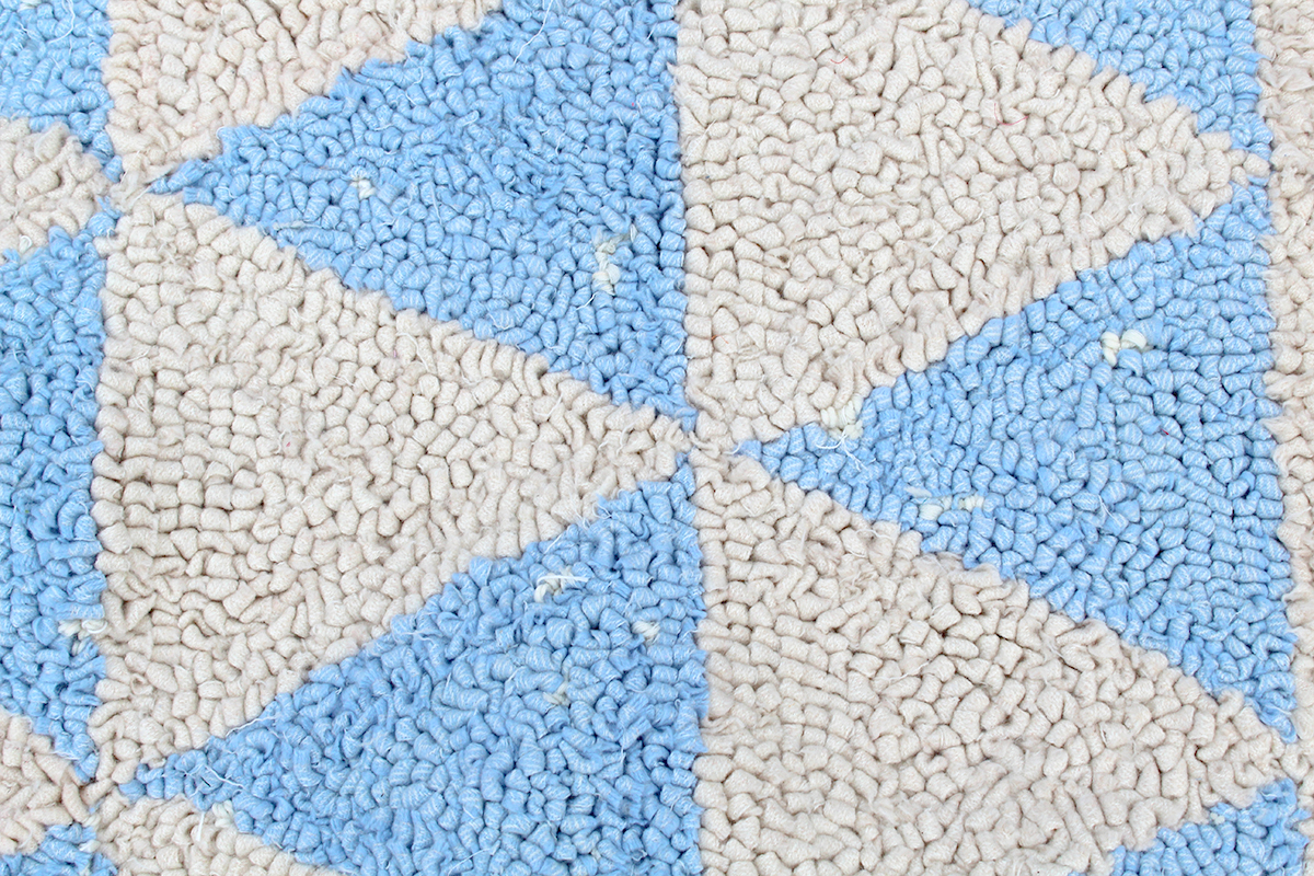 Loopy rag rug detail