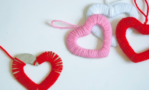 craft projects heart shaped hanging decoration