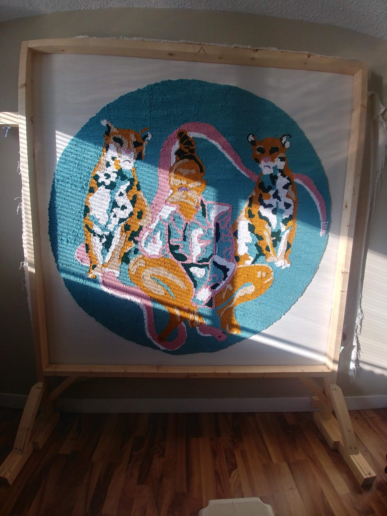 tigers image design on fabric