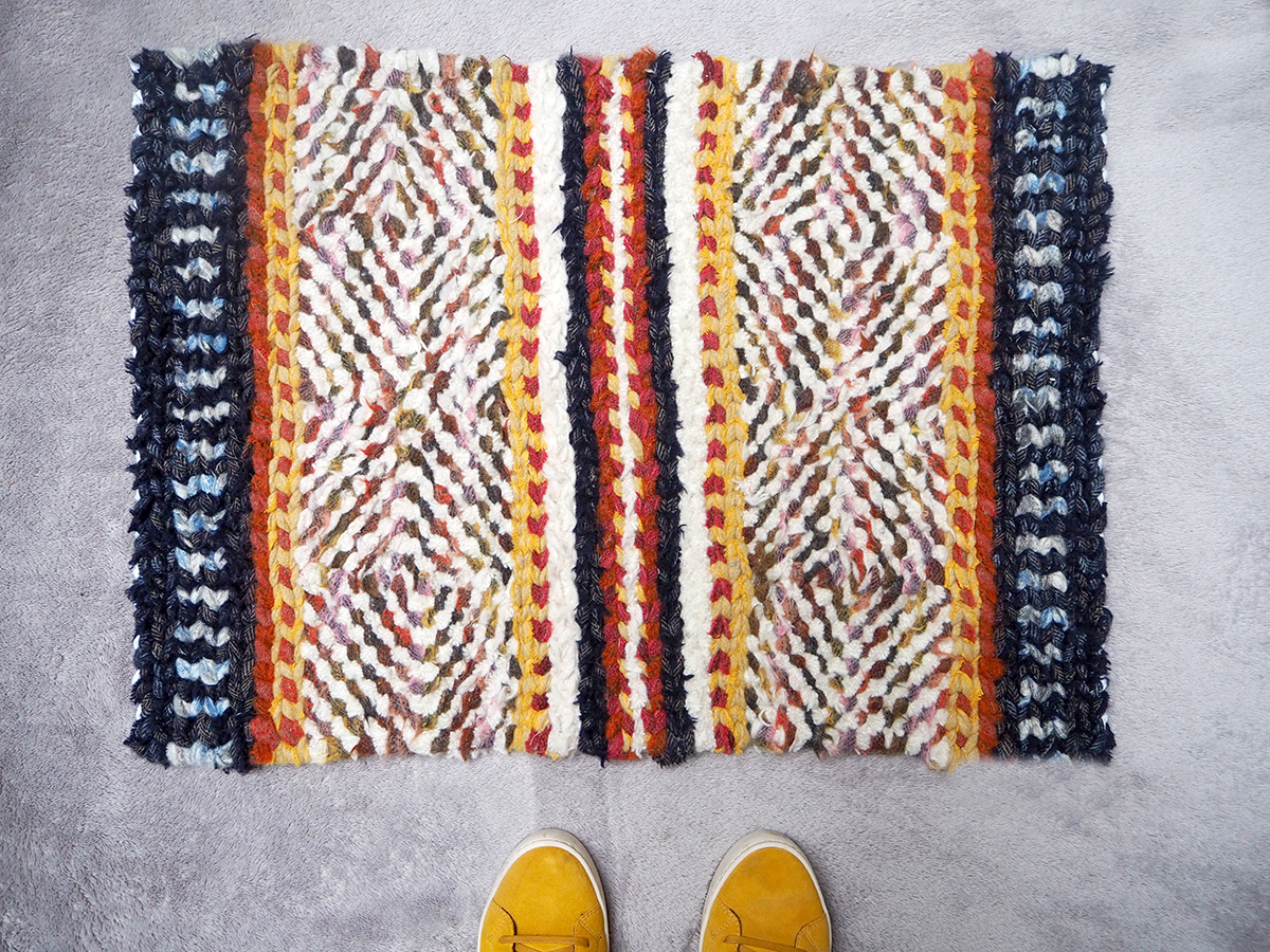 Autumnal Fall Inspired Twined Rag Rug