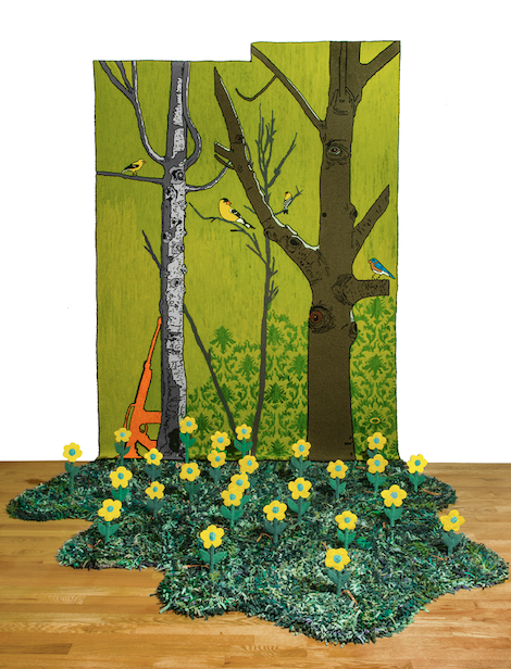 Liz Alpert Fay Tree and Flower Artwork