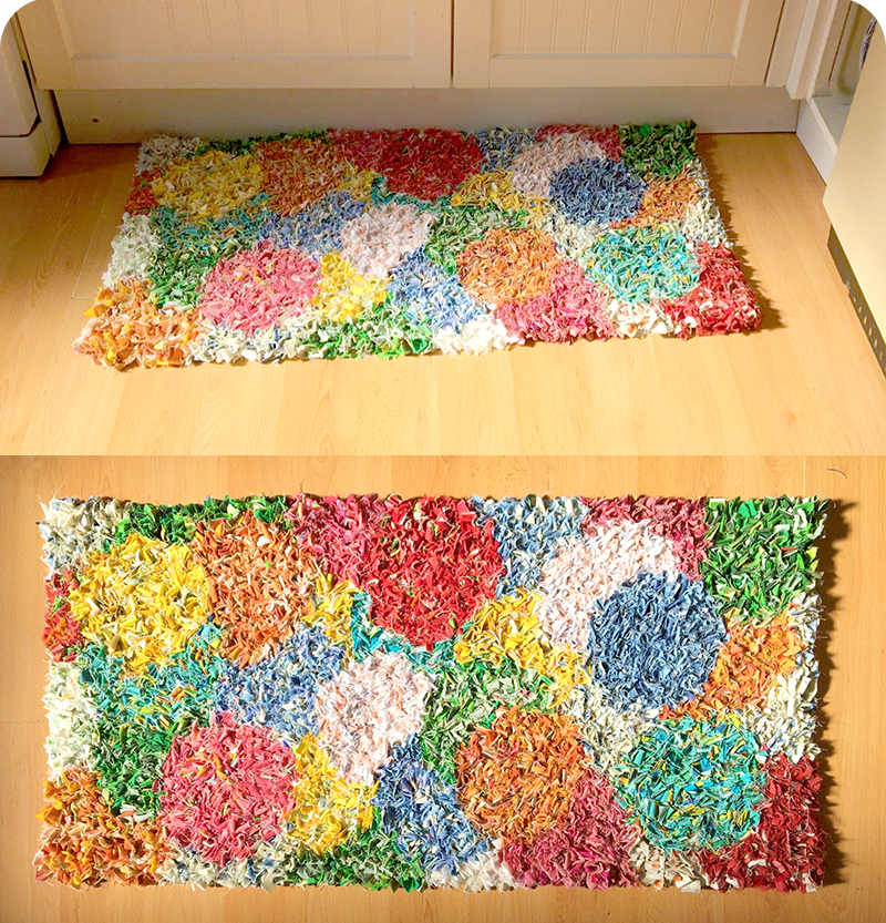 Easy to make spring rag rug