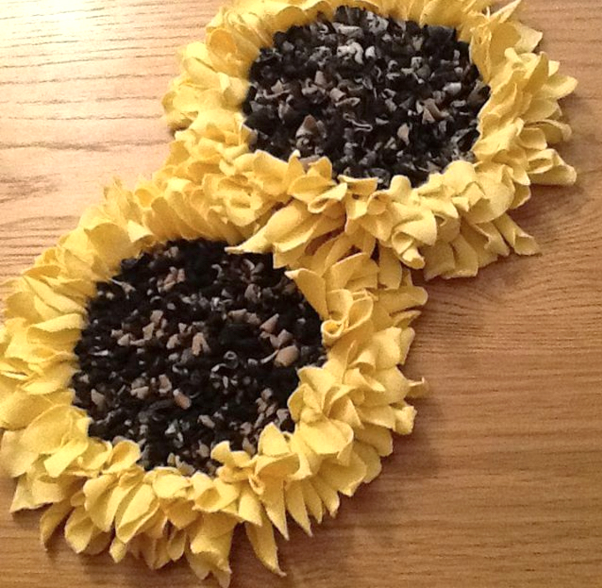 Rag Rug Sunflowers