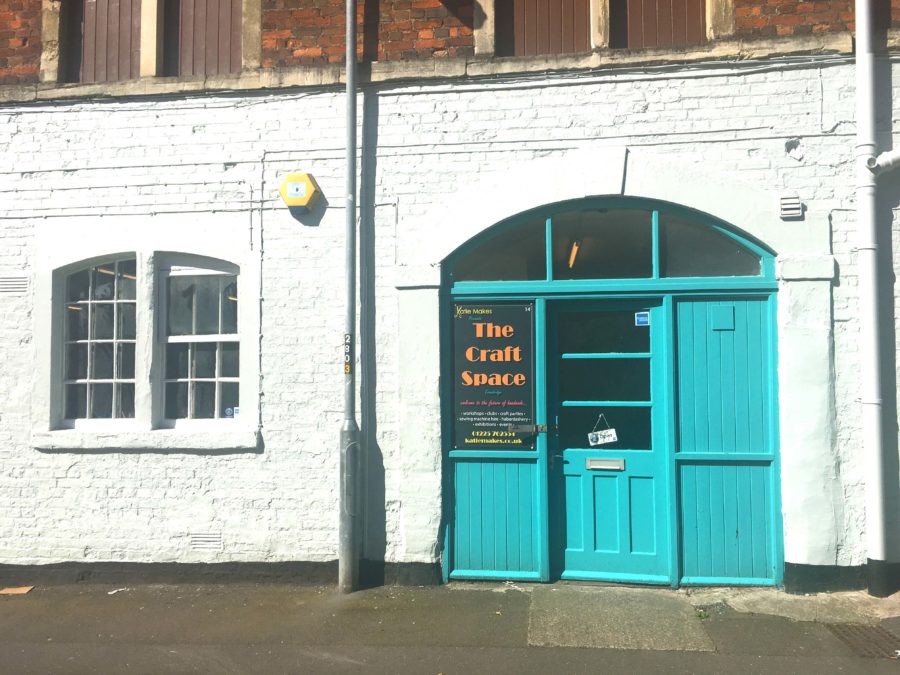 The blue door to the Craft Space in Trowbridge Wiltshire