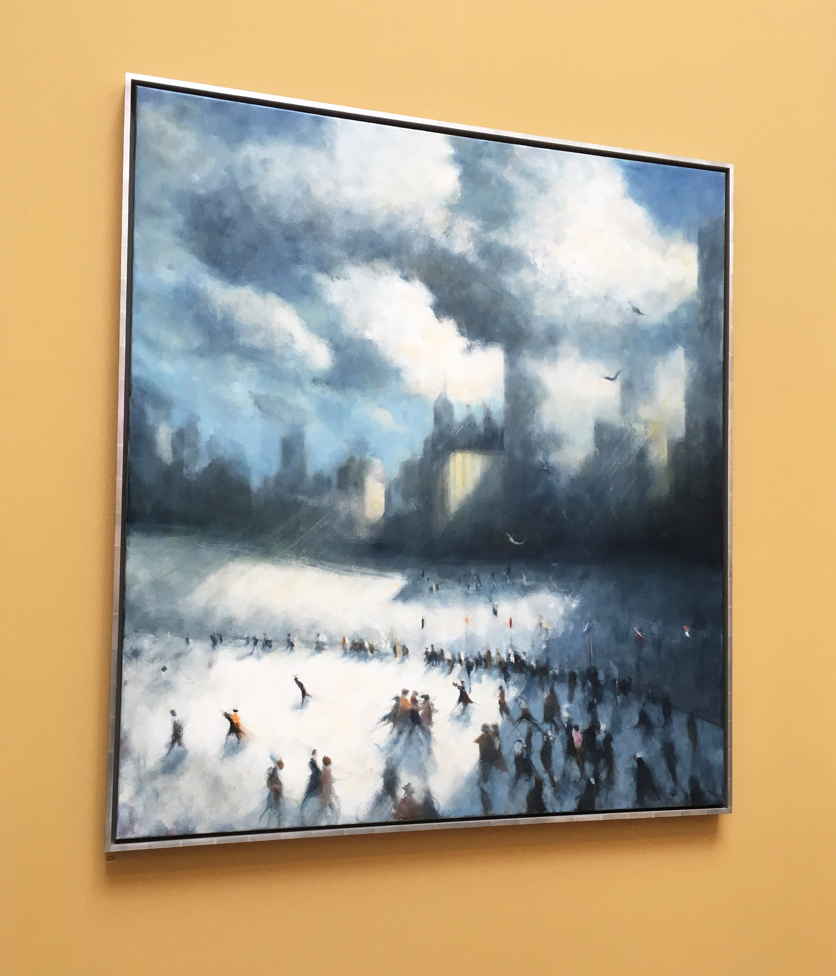 Royal academy 2017 show ice skating painting clouds