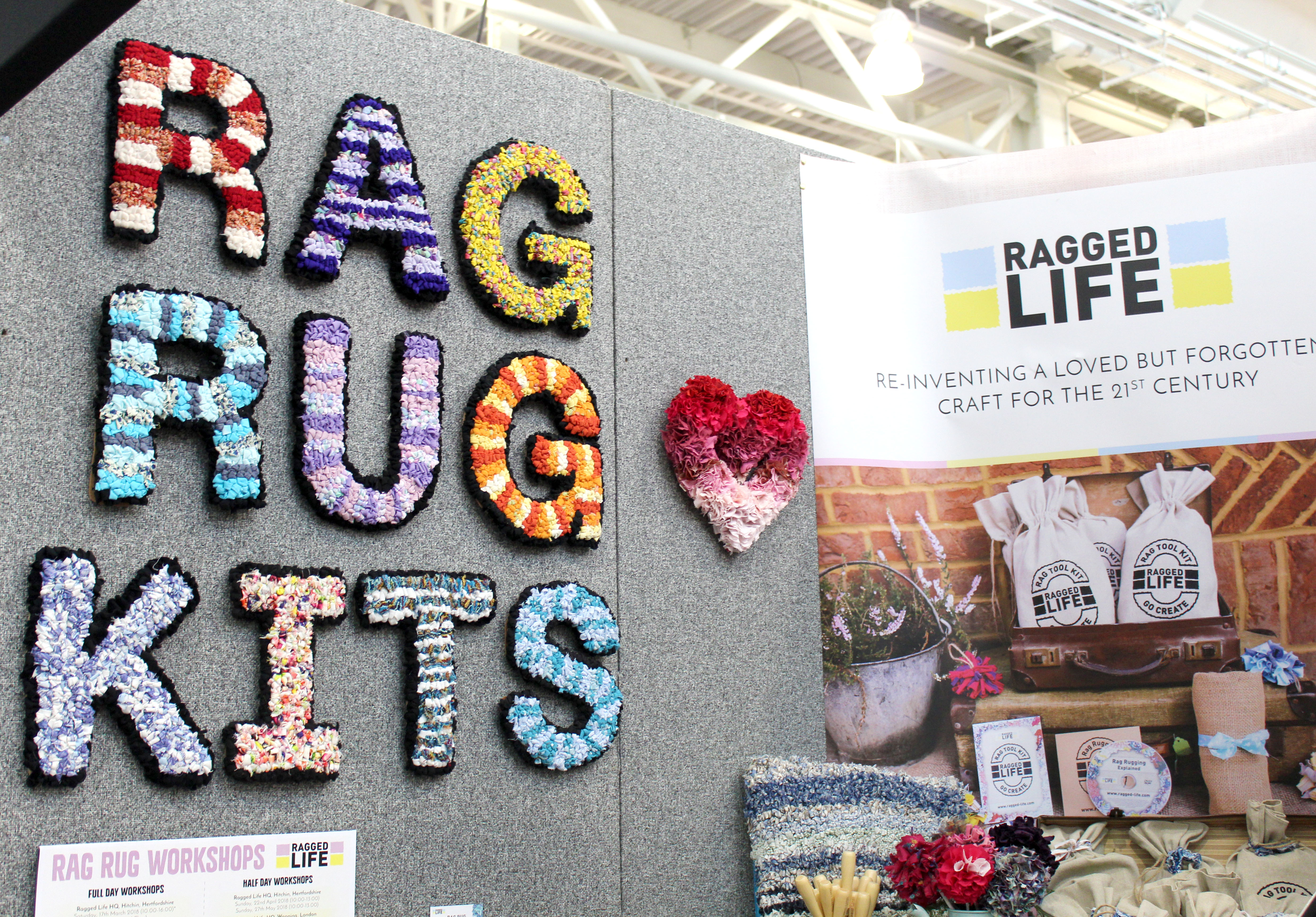 Ragged Life Stand at the Knitting and Stitching Show in Olympia London