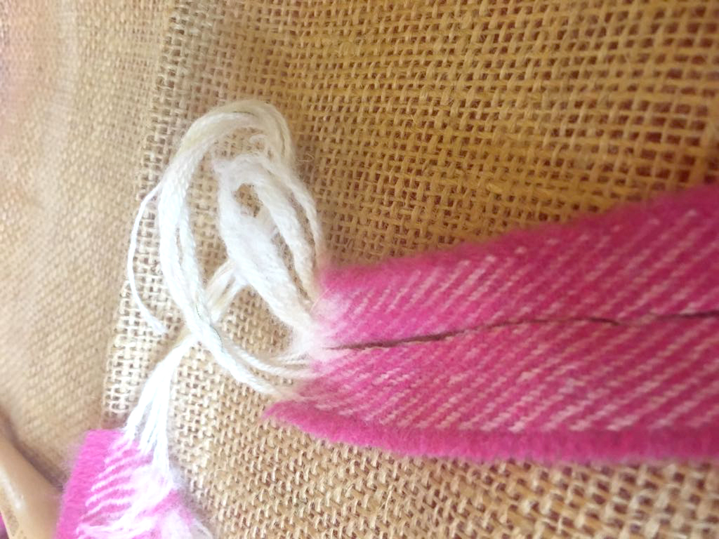 Pink Fabric Yarn Strips