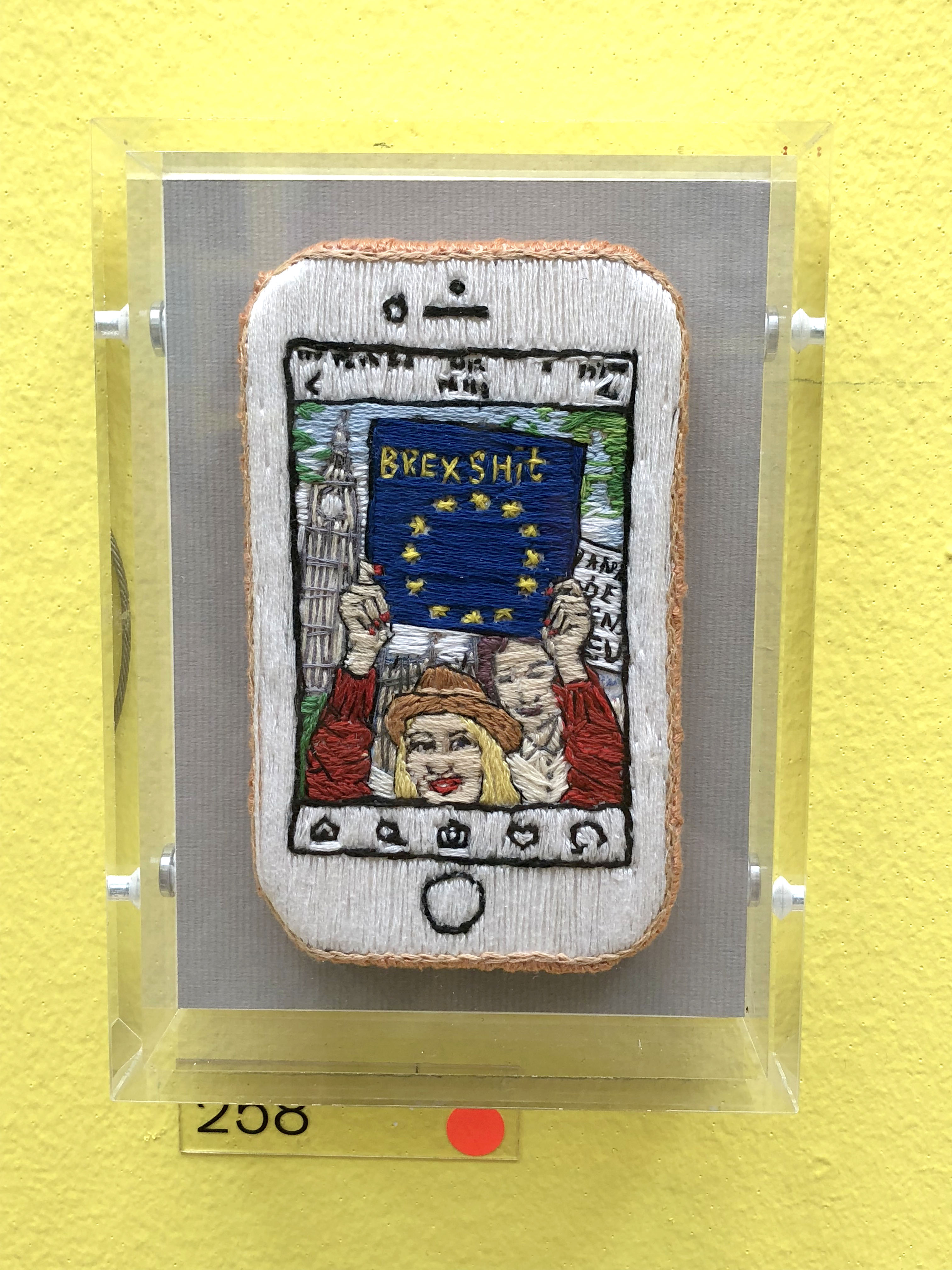 Royal Academy Summer Exhibition 2018 Brexshit Phone. Europe Running Through My Veins by Tisna Westerhof