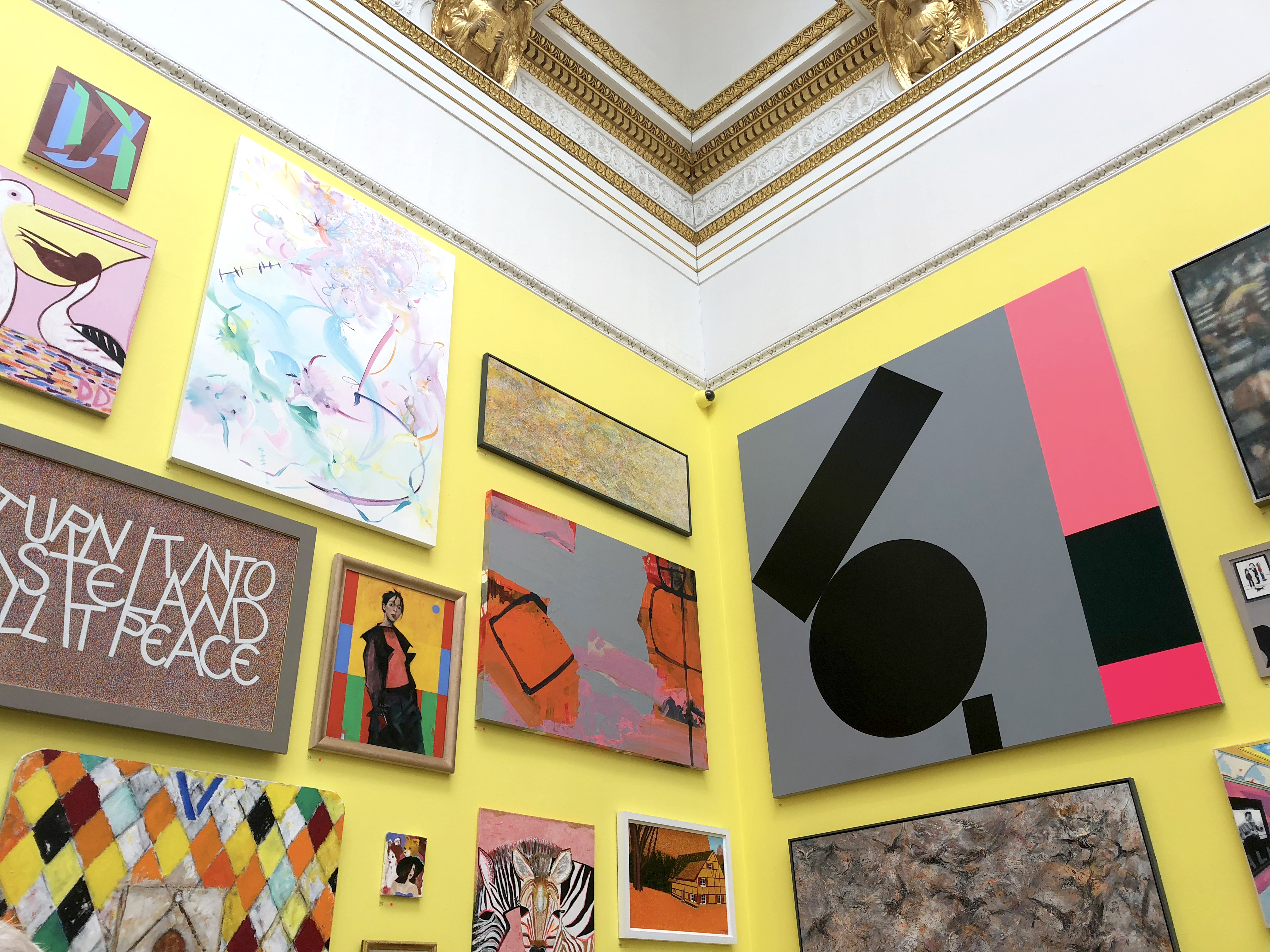 Royal Academy Summer Exhibition 2018 Yellow Walls in Grayson Perry Room