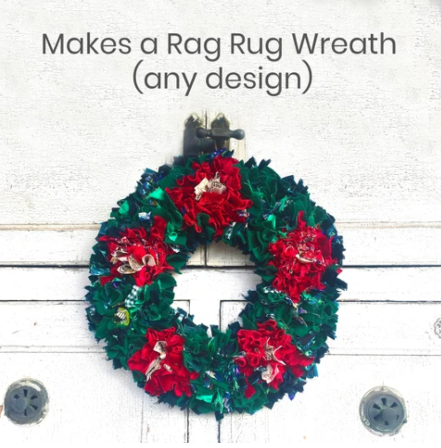 Rag Rug Christmas Wreath