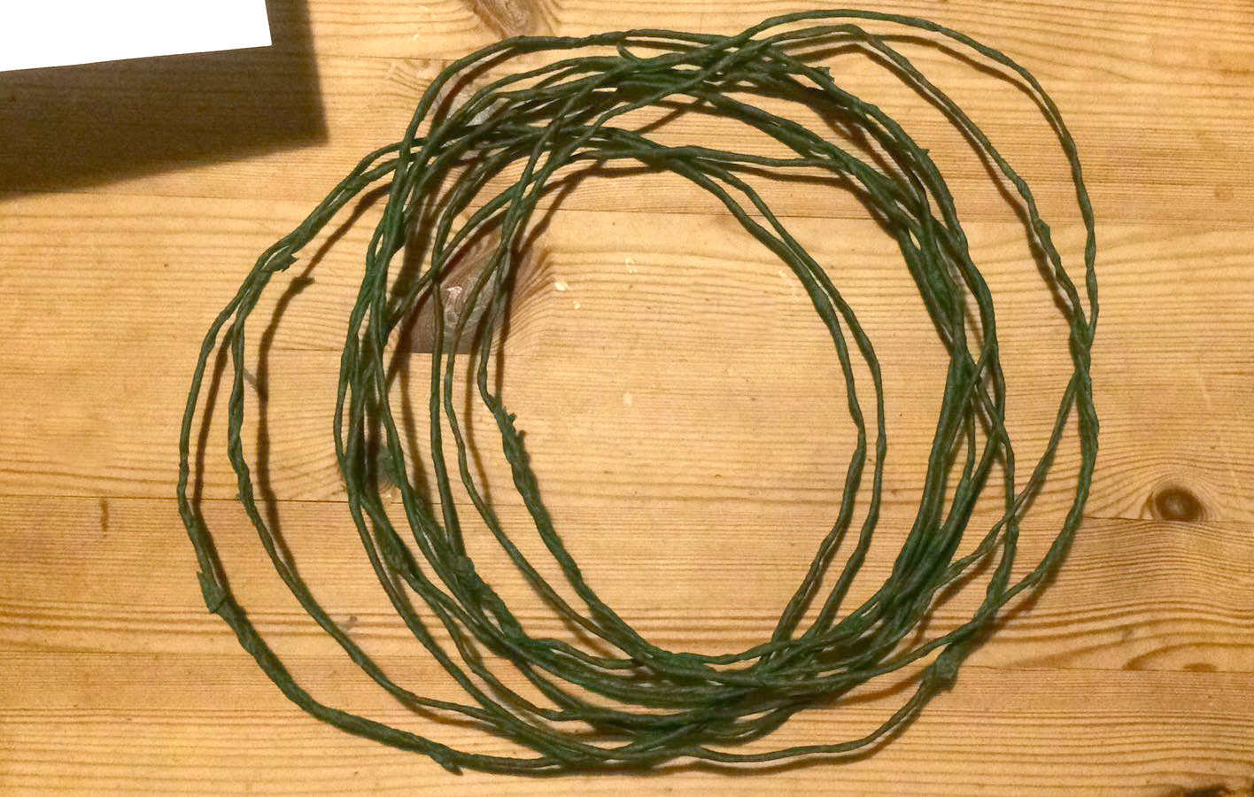 Green Flower Crown Rings Made of Wire and Floristry Tape