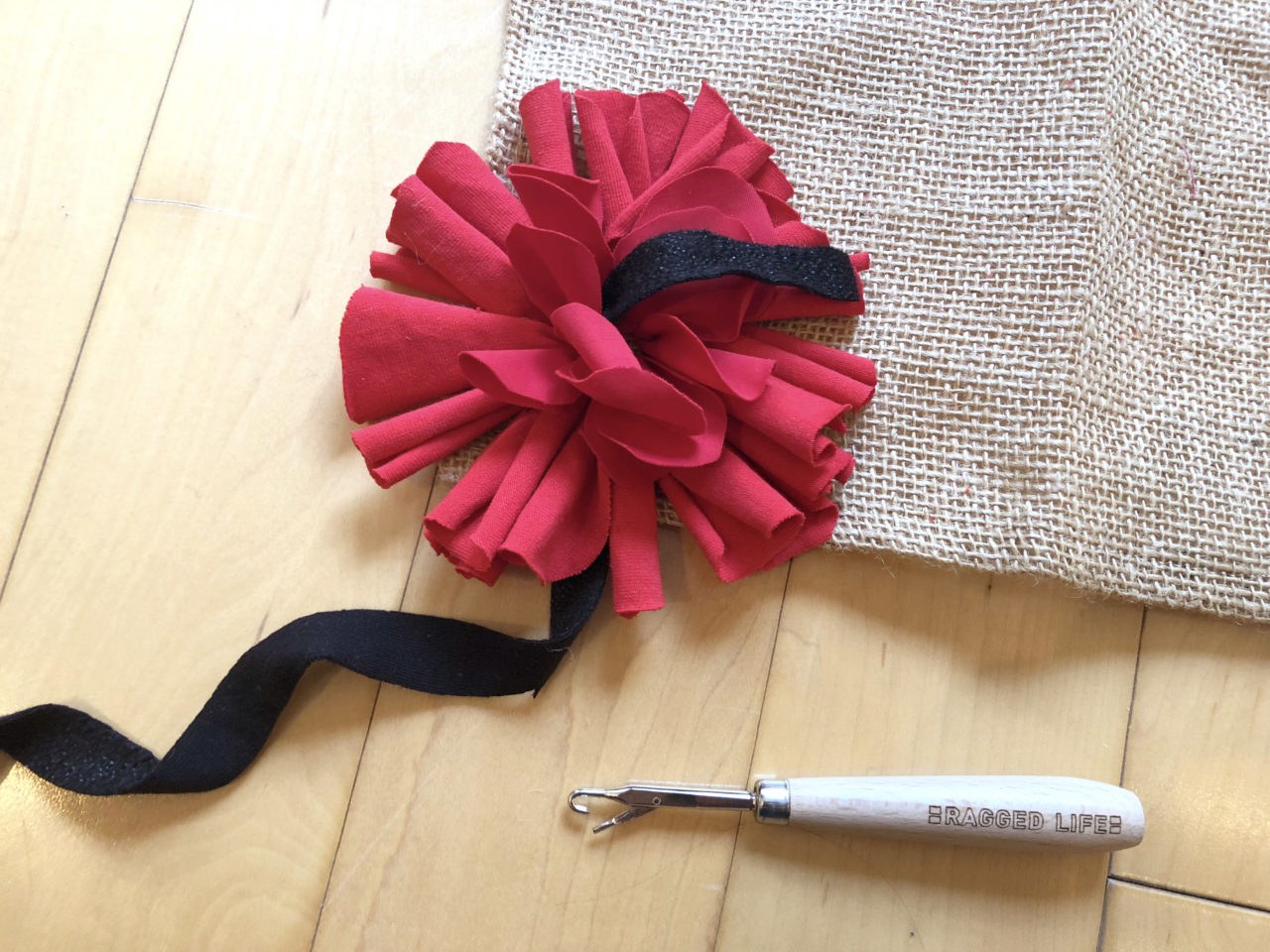Ragged Life Blog | How to Make a Remembrance Day Rag Rug Poppy - Ragged ...
