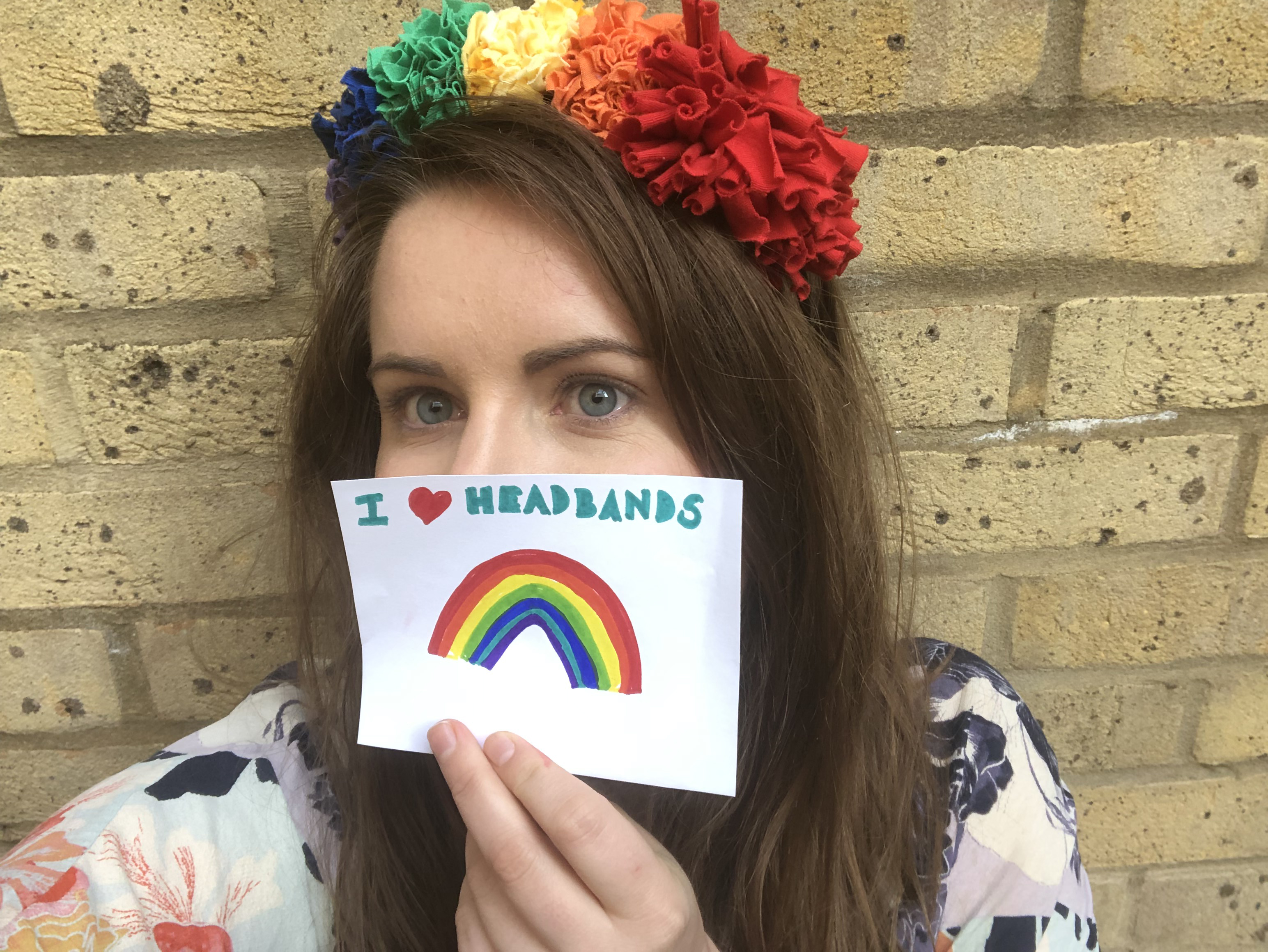 I heart rag rug headbands rainbow pride accessory DIY