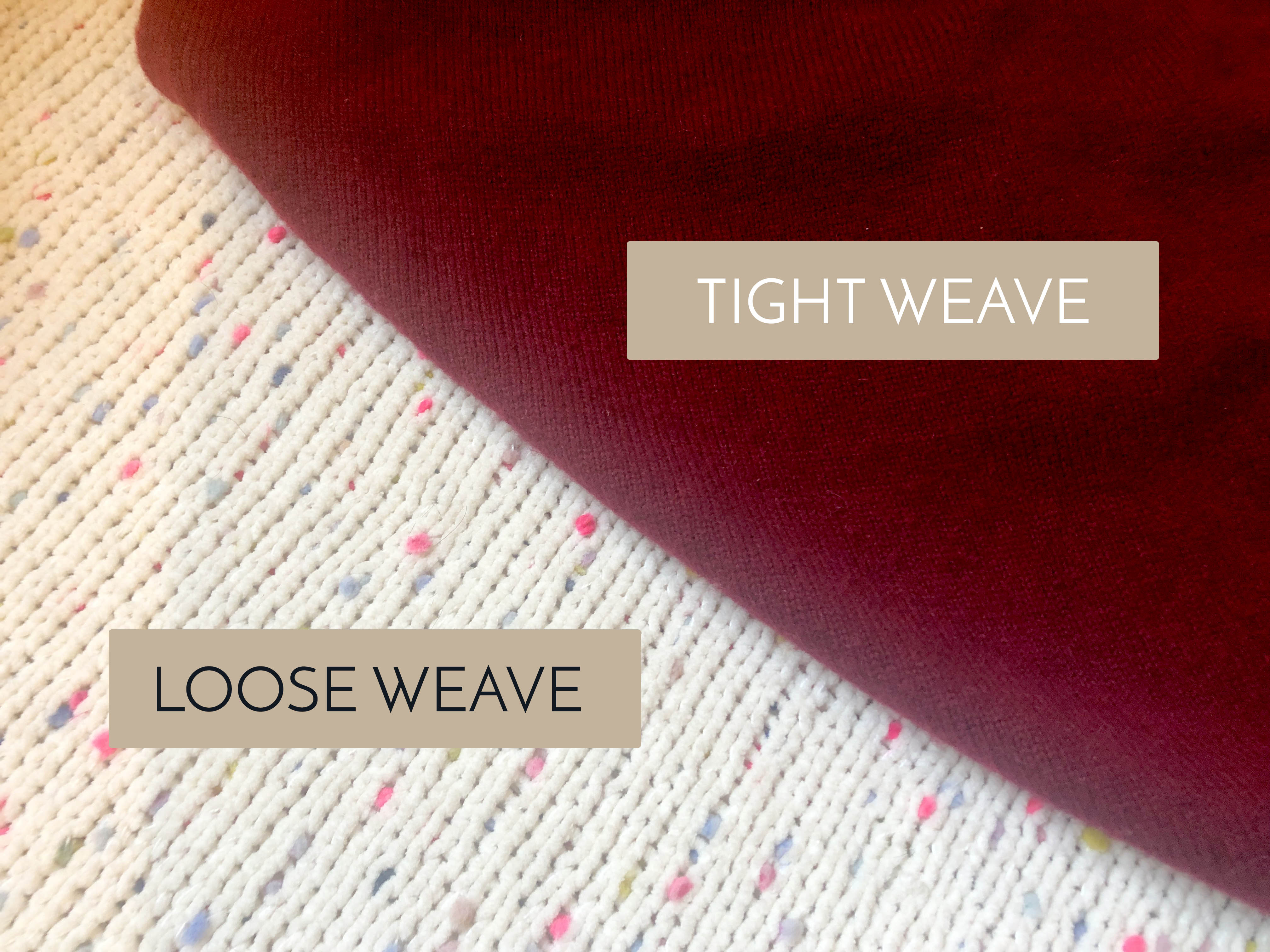 Loose and tight weave woven woollen fabrics