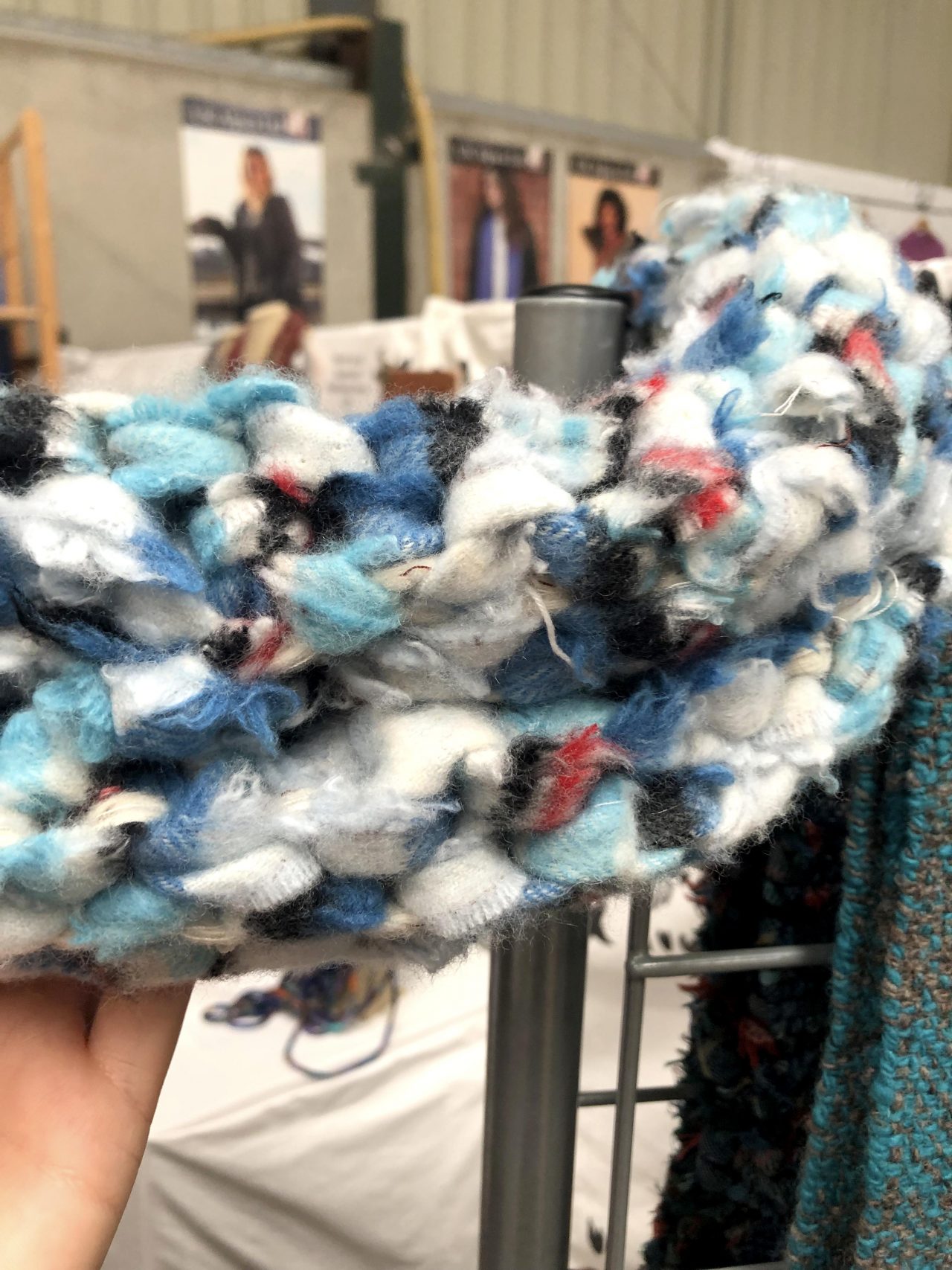 Jennie Howes 100% wool blanket yarn necklace
