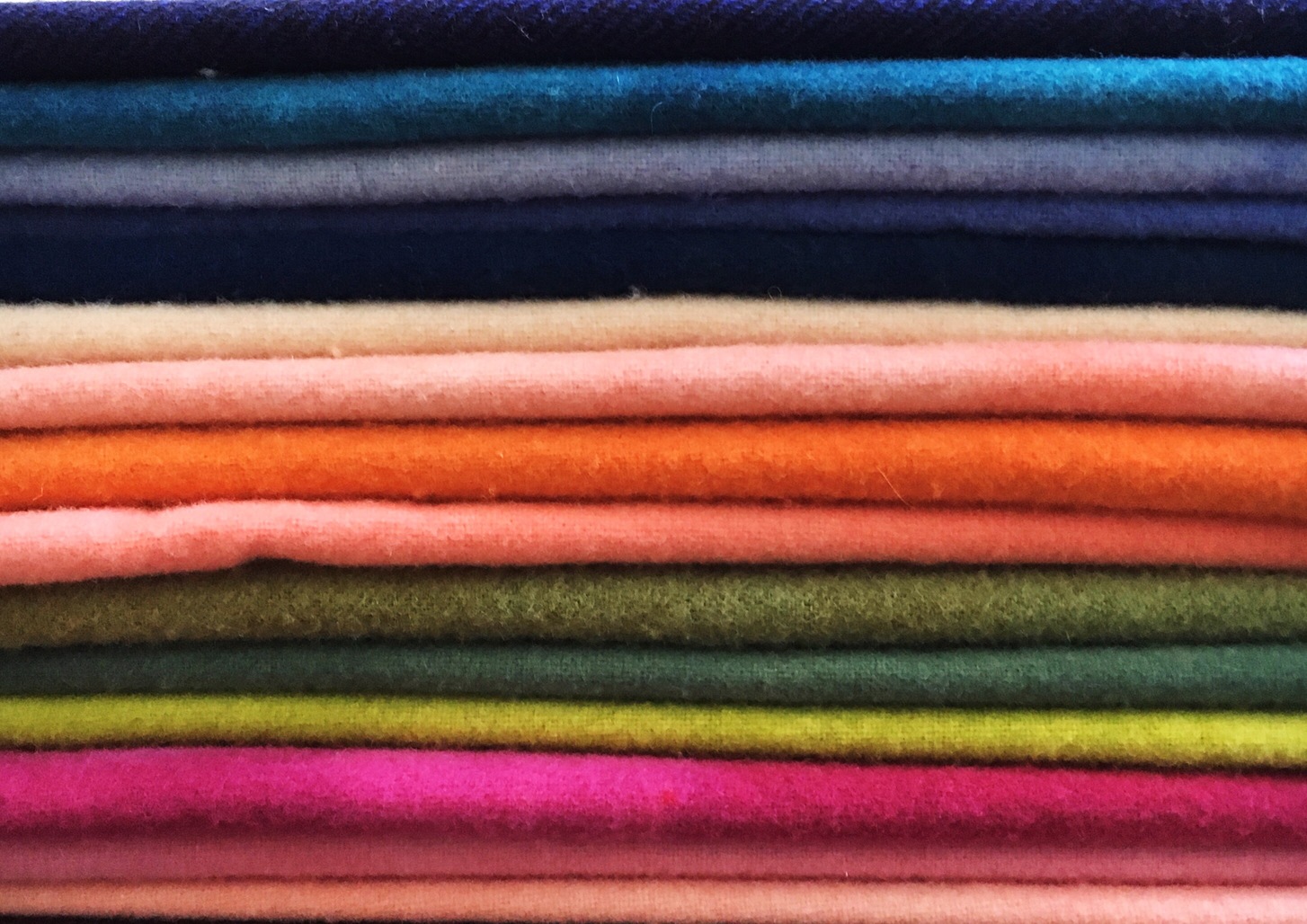 Donna Mulholland folded colourful fabrics