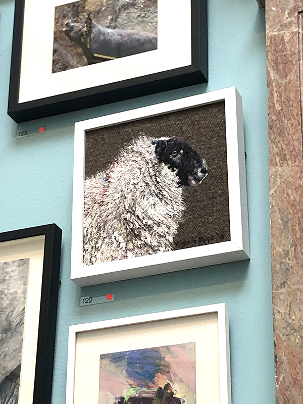Sheep artwork at the RA