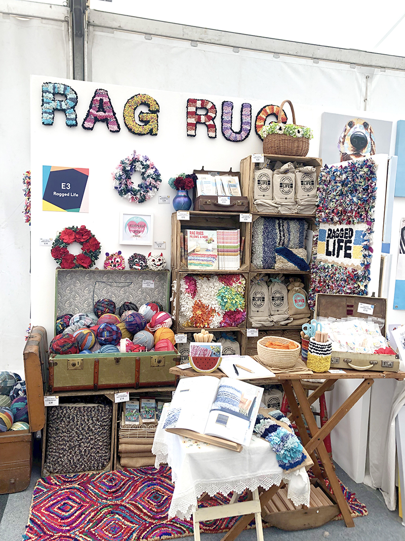 Ragged Life rag rug stand at the Kirstie Allsopp Handmade Festival 2020