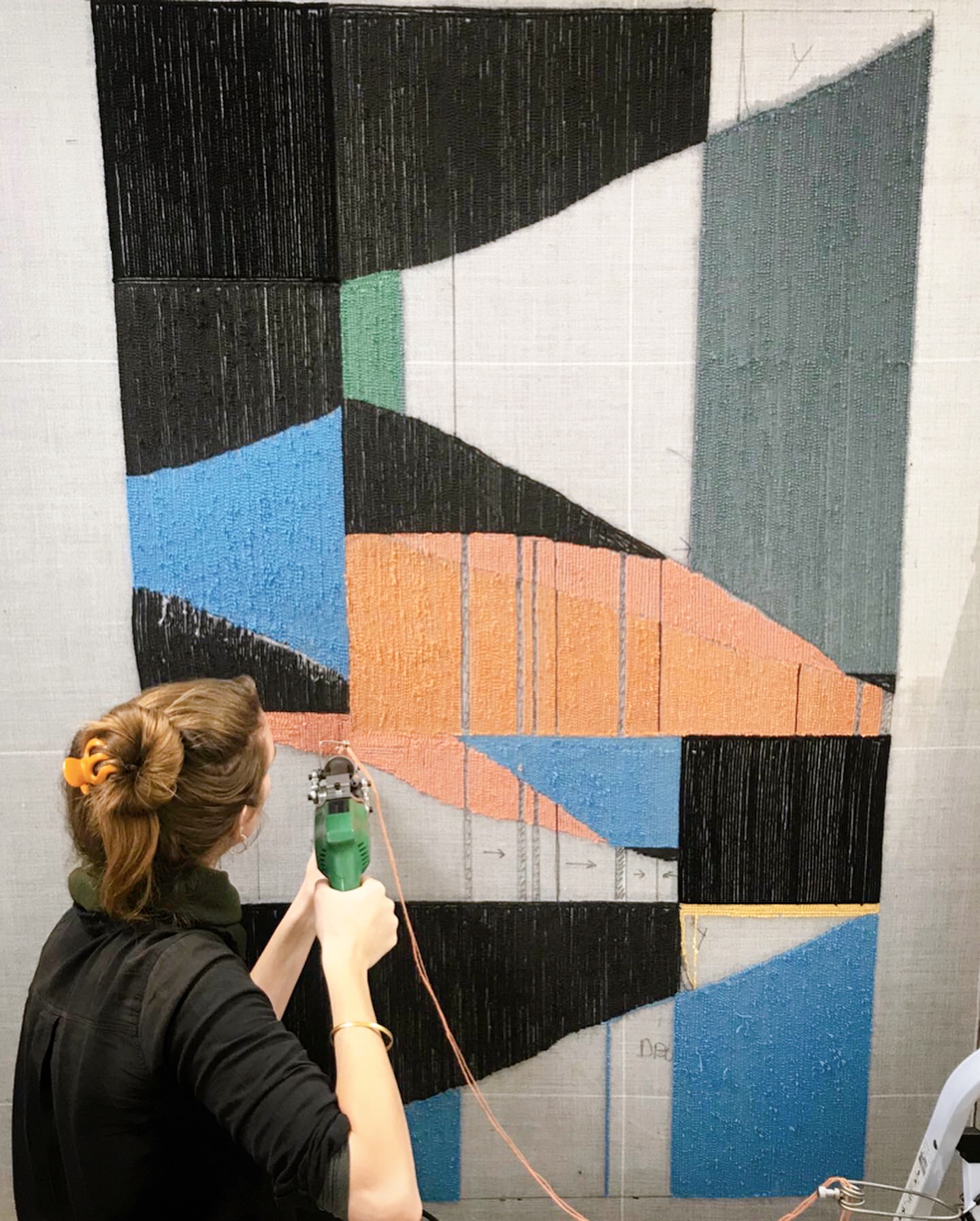 Abigail Wheeler Rug Tufting Work in Progress