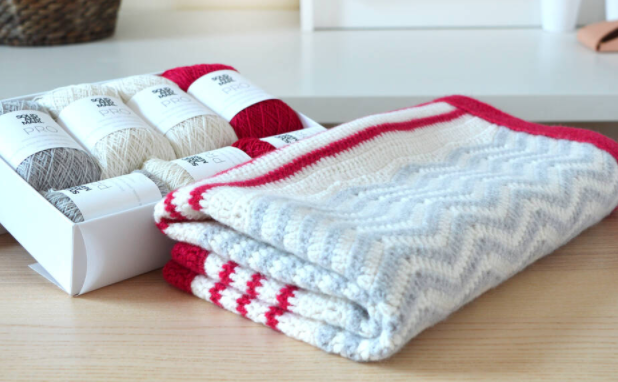 best craft kits crochet zig zag blanket