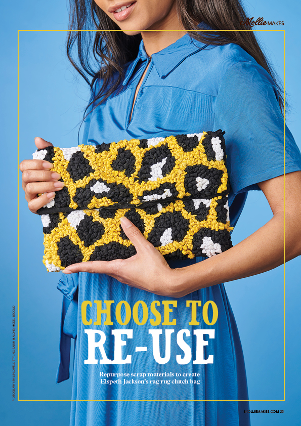 Mollie Makes Magazine Rag Rug Leopard Print Clutch Bag Feature