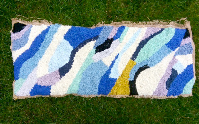 rag rug laundry basket finished design