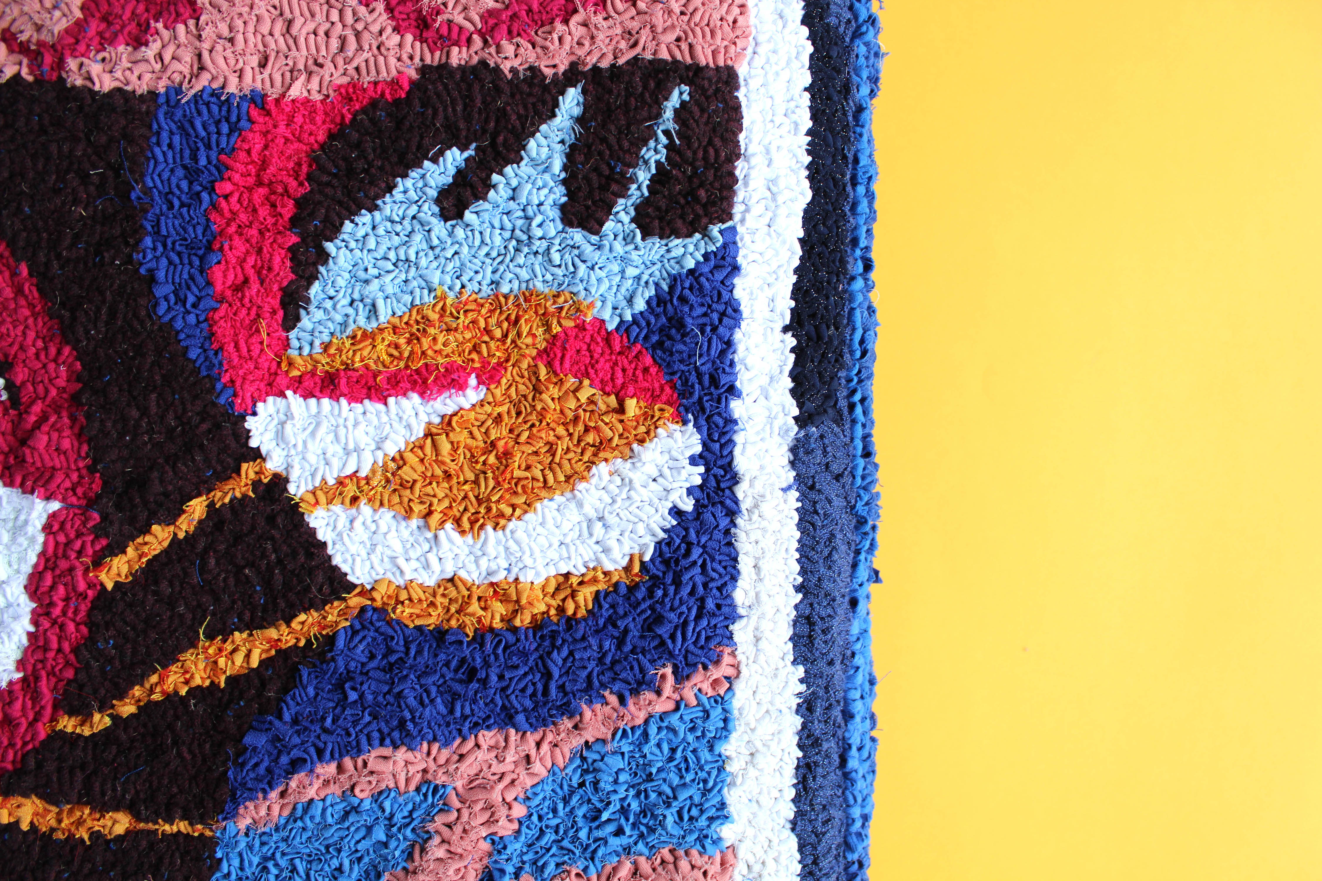 Finished Ottoman Side Shot Yellow Background