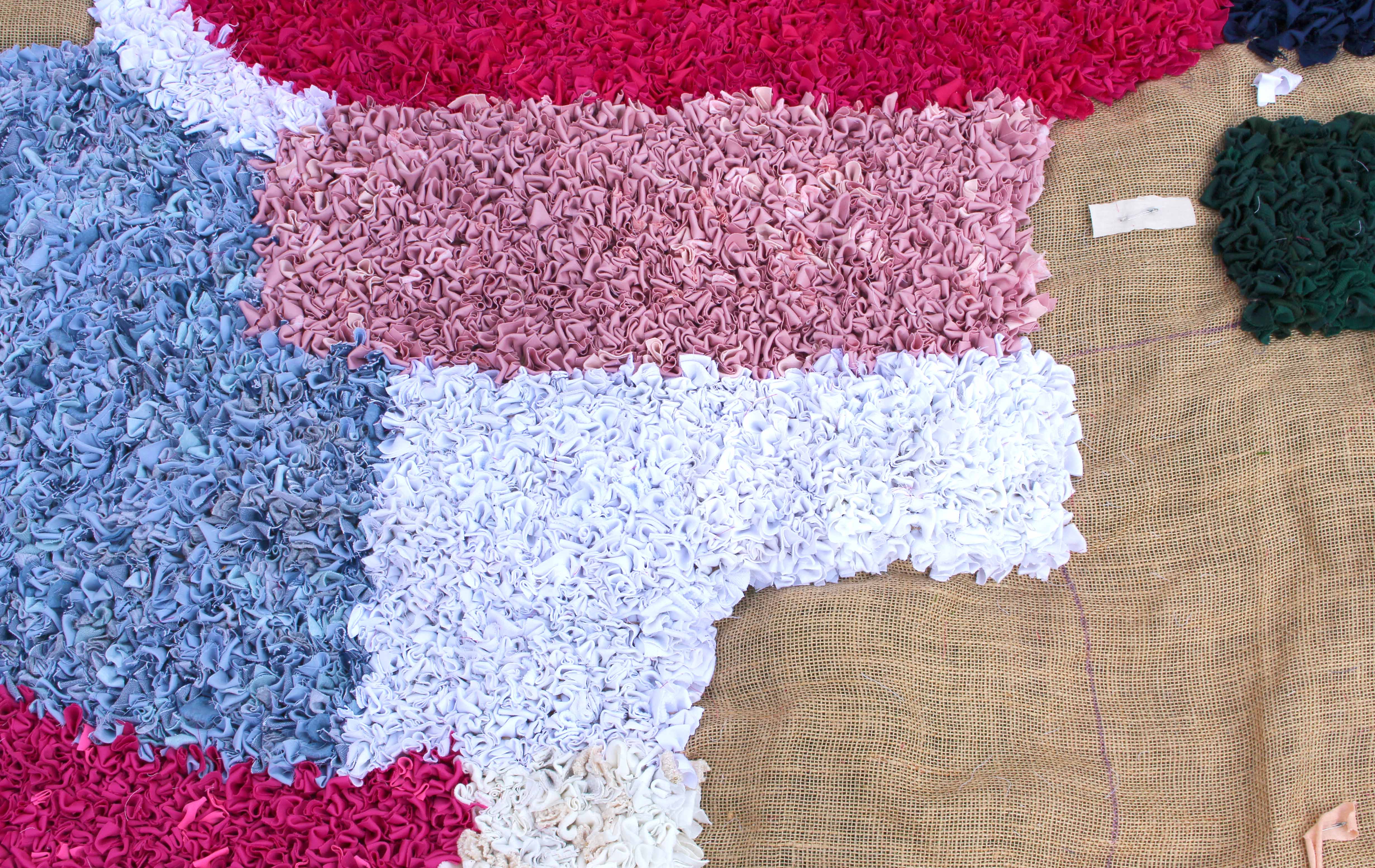 work in progress almost finished rag rug