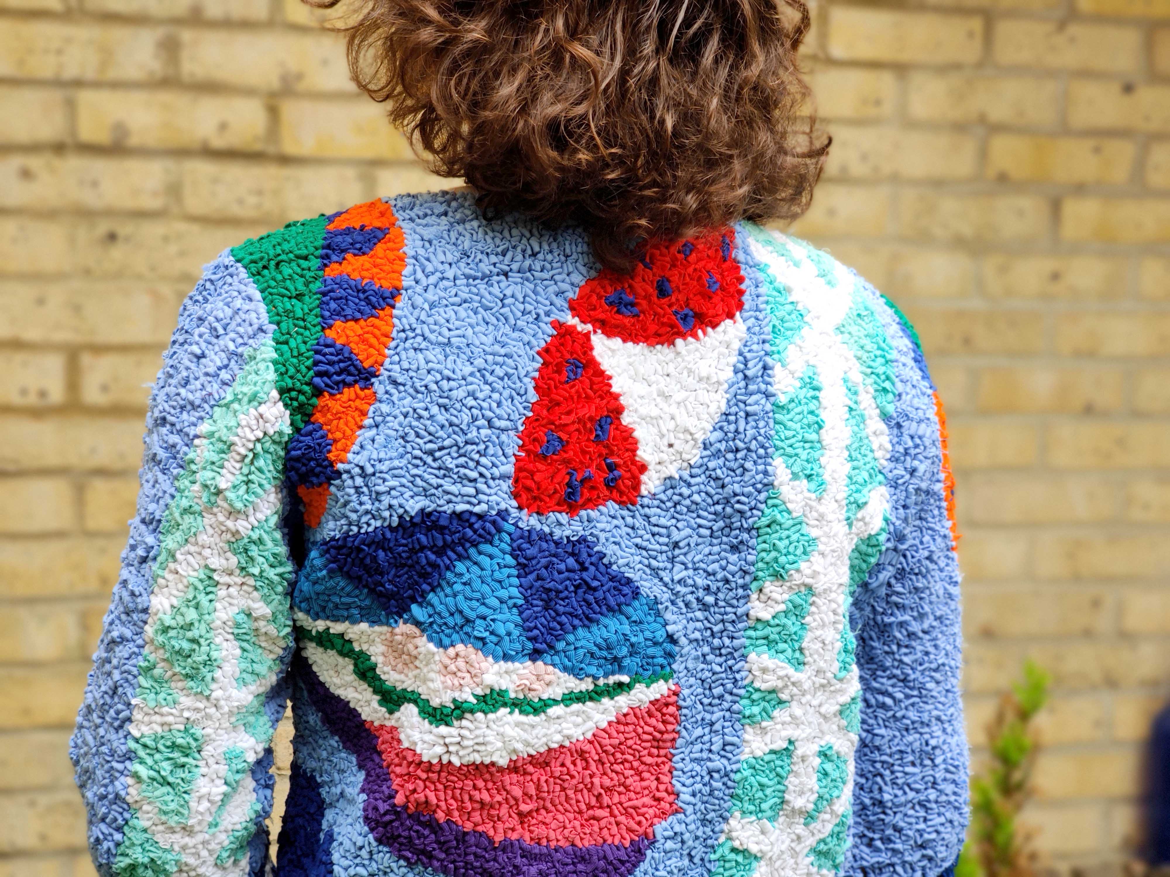back view rag rug jacket finished
