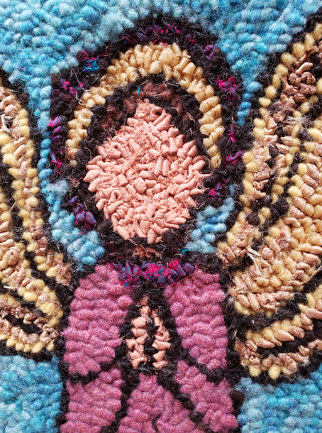 Angel Hooked Rag Rug