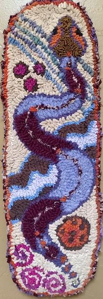 Long Rectangular Rag Rug Needle Punching