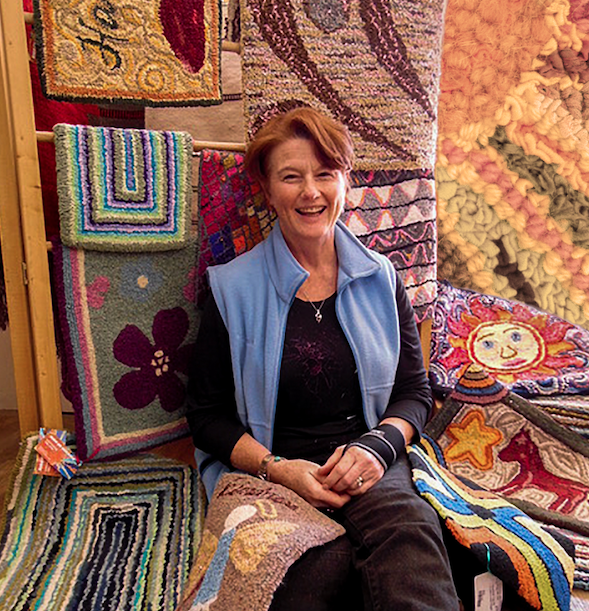 Laura Salamy Rug Hooker Textile Artist