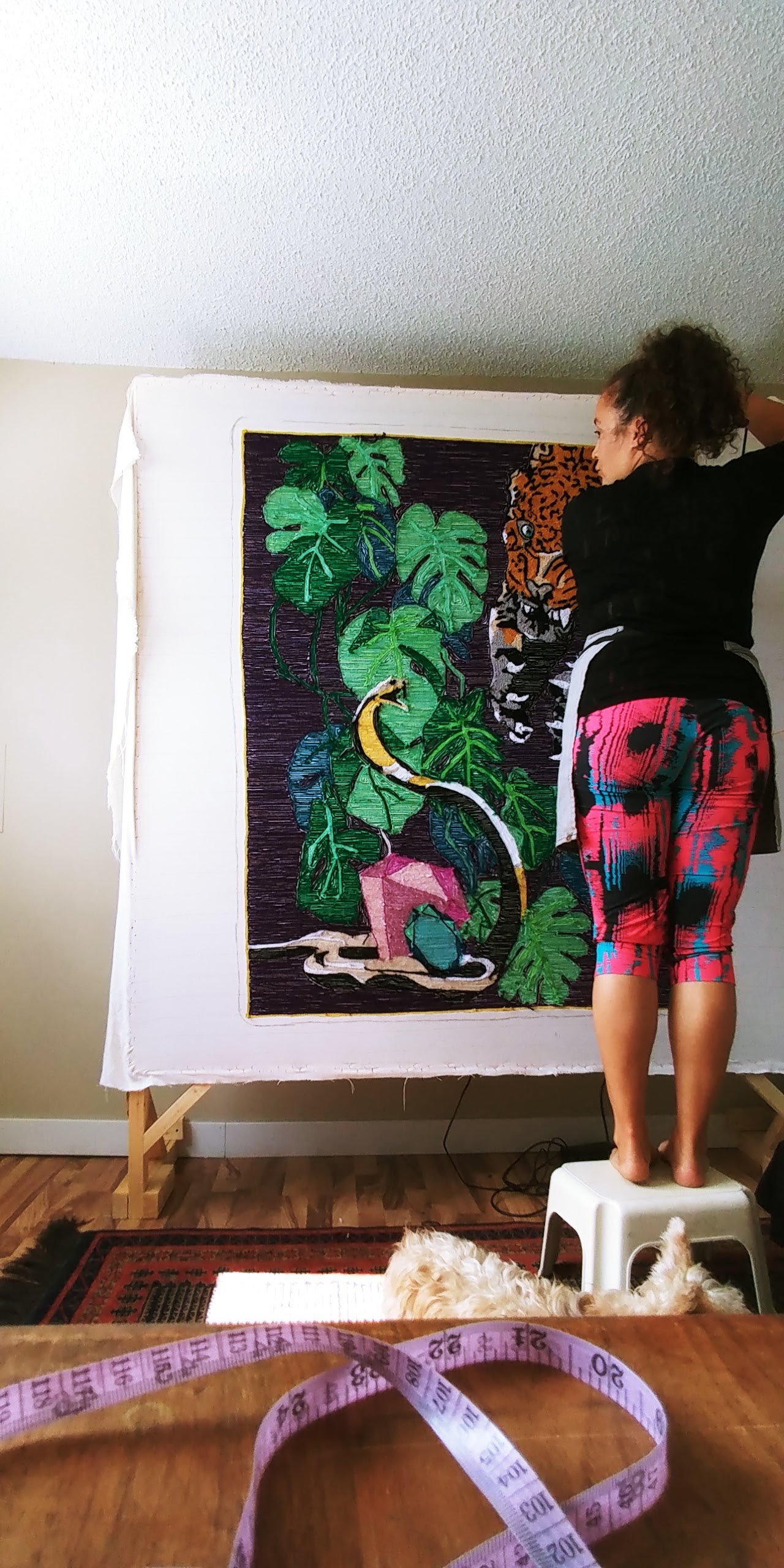 simone saunders wall hanging snake and tiger