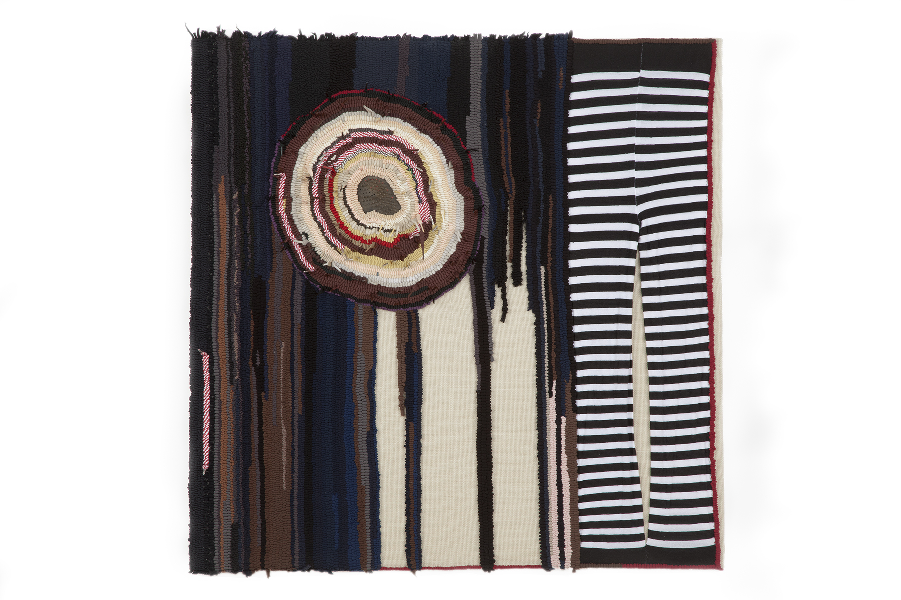 Textured Artwork Circle and Stripes